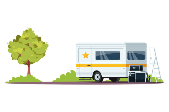 Actor Van Semi Flat Color Illustration: A Creative Asset