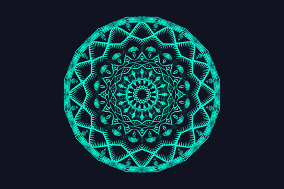 Attractive Green Color Mandala Design: Fresh Visuals for Modern Projects