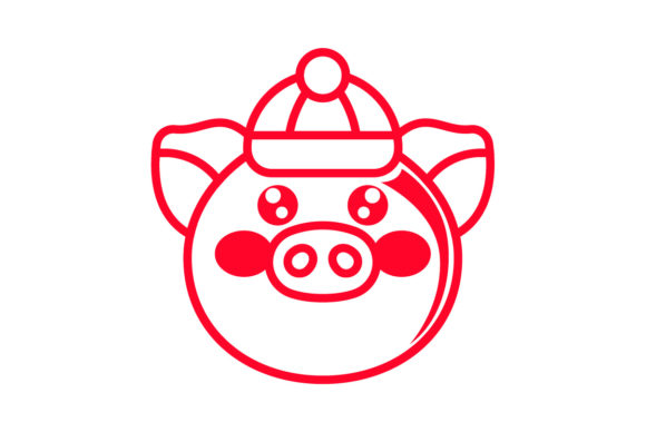Celebrate the Year of the Pig: A Festive Vector Design for Your Projects