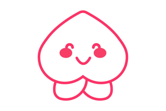 Chinese New Year Icon Peach Line Color: Your Festive Design Resource