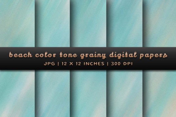 Coastal Serenity: Using Beach Color Tone Grainy Digital Papers