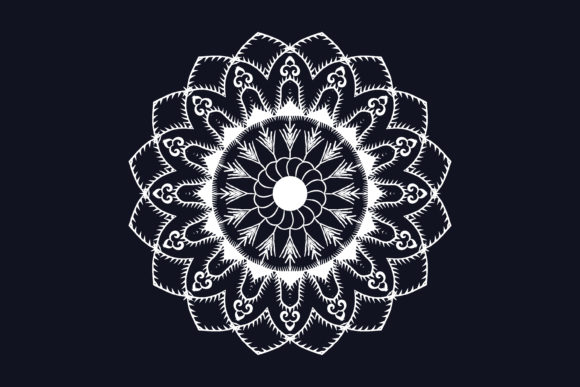 Creative White Color Mandala Design for Modern Projects