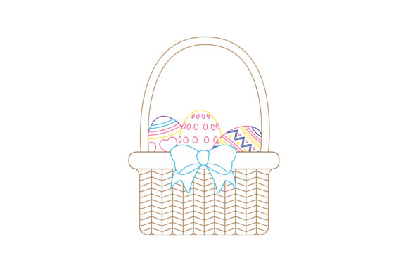 Easter Basket Blue Ribbon Color Line: A Designer's Guide to This Festive Font