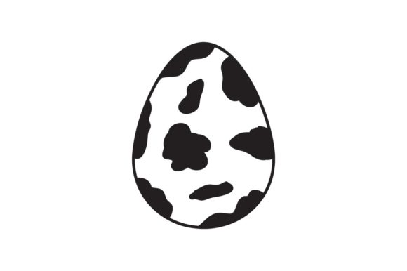 Easter Icon Line Art Egg and Cow Color: A Fresh Design Asset
