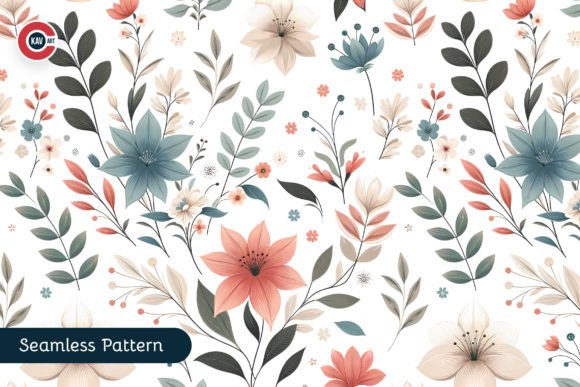 Elevate Your Projects with a Soft Color Floral Seamless Pattern