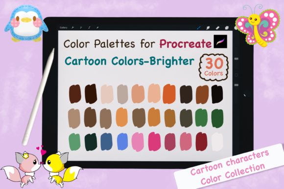Instant Vibrancy: Cartoon Character Colors for Procreate