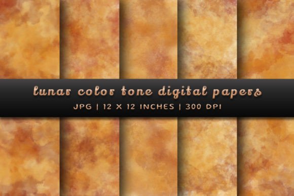 Lunar Color Tone Digital Papers: A Celestial Background Collection
