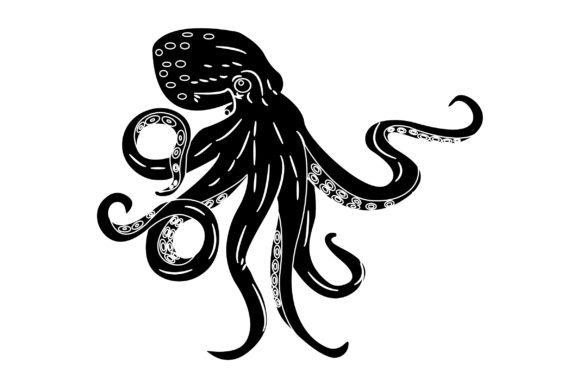 Octopus Vector Design: A Bold Statement in Solid Color