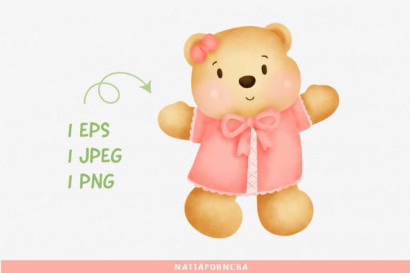 The Charm of a Water Color Teddy Bear in Your Design Projects