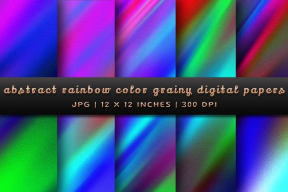 Unleashing Vibrancy with Abstract Rainbow Color Grain Papers