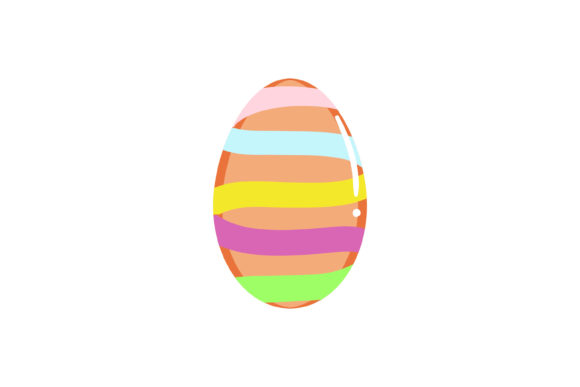 Vibrant Easter Egg Rainbow Spiral Color for Spring Design
